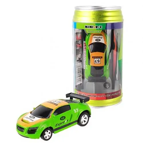 Радиоуправляемая Мини-машинка с дистанционным управлением, микро радиоуправляемая Гоночная машина с дорожными блоками, подарок для взрослых и детей 8 см x 3,5 см x 2 см для детей, детские игрушки - Цвет: Yellow Green