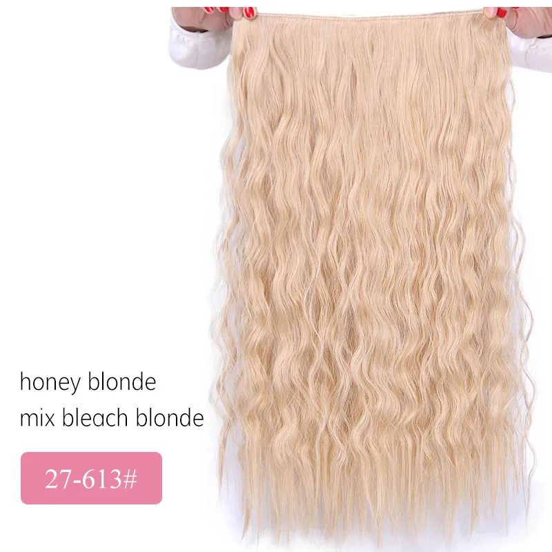 AISIBEAUTY/синтетические волосы для наращивания, длинные волнистые волосы на 5 клипсах, высокотемпературные блонд, черные натуральные волосы на клипсах для женщин - Цвет: 27-613