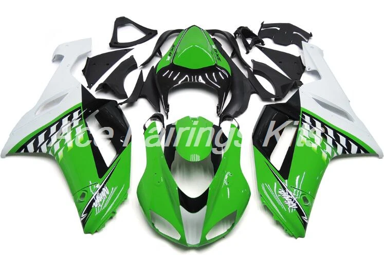 4 подарки ABS полный обтекатель комплект подходит для Kawasaki ZX6R 2007 2008 мотоцикл Обтекатели ZX-6R 07 08 ниндзя 636 набор зеленый белый