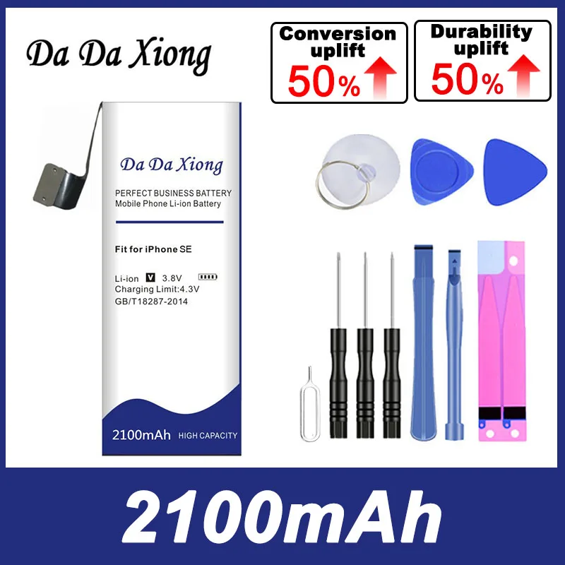 Real Capacity Zero Cycle 2100mAh For iPhone SE Battery High Phone Bateria +Free Tools | Мобильные телефоны и аксессуары