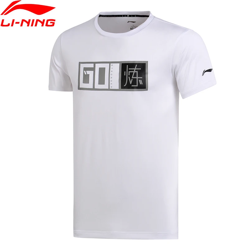 Li-Ning мужские футболки для тренировок ATDRY удобная спортивная футболка с коротким