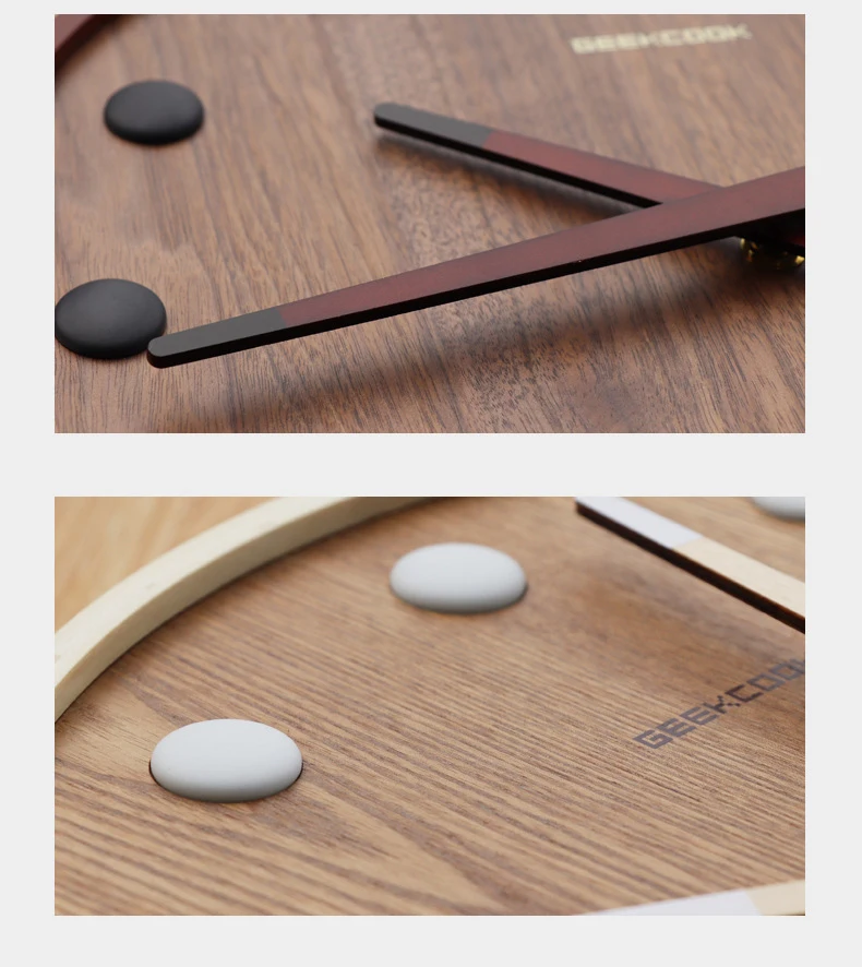 Large 3D Wall Clock Modern Design for Living Room Wood Hanging Clock Creative Wooden Watch Wall Clocks Home Decor Silent 14 inch