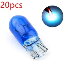 20 шт./партия галогенная сигнальная лампа для внутреннего освещения универсальная парковочная Лампа фара стеклянная лампочка Клинообразная основа DC12V 5 Вт дропшиппинг