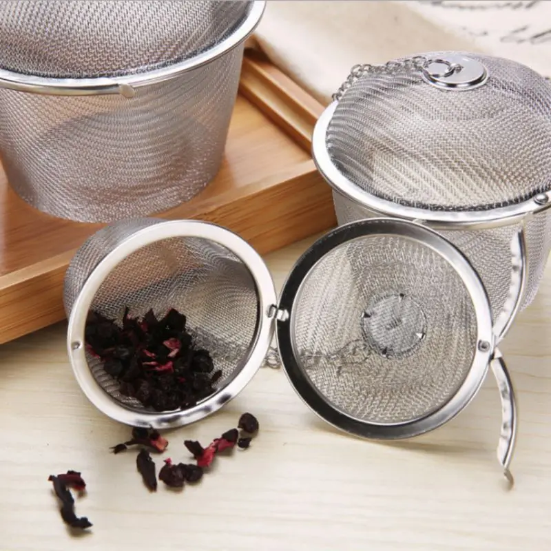 

Stainless Steel Mesh Tea Ball Strainer Filters Tea Interval Diffuser