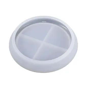 

Silicone Crystal Epoxy Resin Mold Round Saucer Coaster Casting DIY Crafts Mould