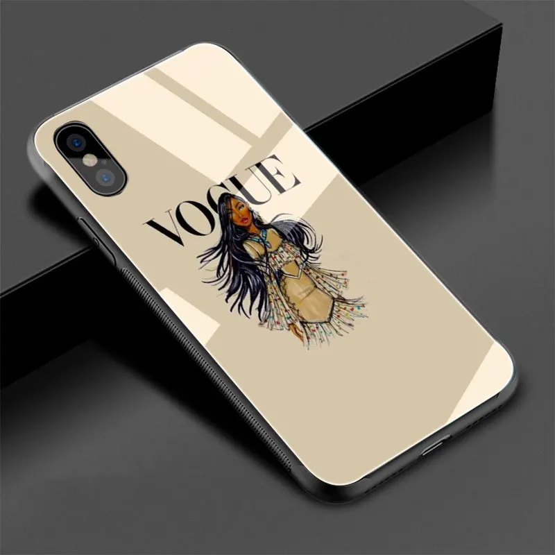 Чехол EWAU The Vogue princess из закаленного стекла для телефона iPhone 11 Pro 6 6S Plus 7 8 Plus X XS XR XS Max