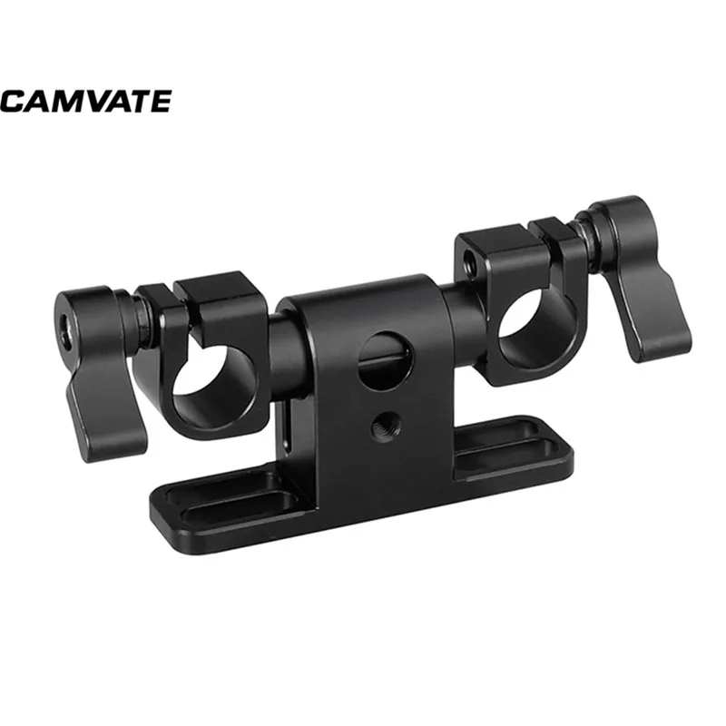 Furos de Rosca para Câmera Sistema de Apoio Braçadeira com 1 Camvate Padrão Giratória 15mm Dupla Haste - 4 Dslr Ombro Rig Novo 360 ° - Image 4