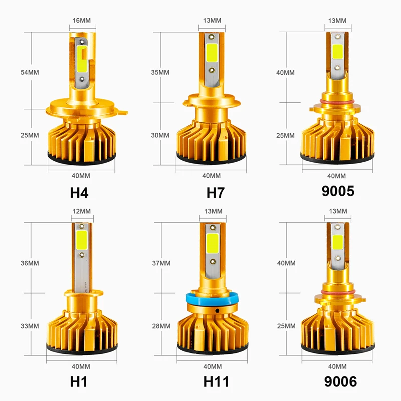 HLXG 2 шт. H1 H3 H4 H11 H7 Светодиодный лампочки CANBUS 12000LM 80 Вт Автомобильные фары комплект 6000K 4300K белый авто светодиодный 9005 9006 hb3 hb4 лампы