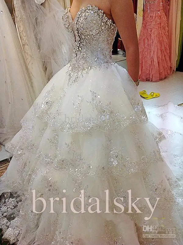 Casamento роскошное милое платье с кристаллами vestido de noiva 2016 новый дизайн сексуальное