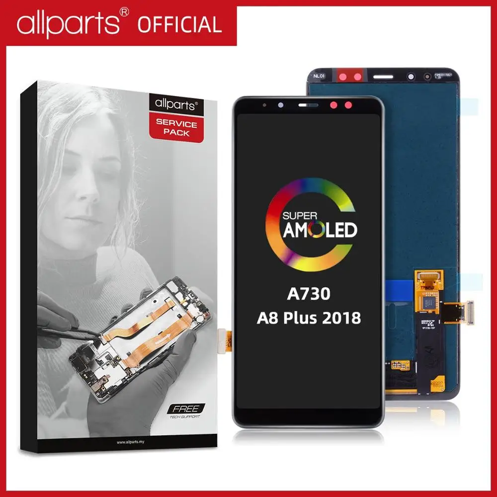 AMOLED дисплей ЖК для SAMSUNG Galaxy A8 Plus 2018 A730 ЖК-дисплей сенсорный экран дигитайзер