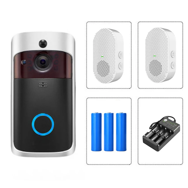 screen intercom EKEN V5 Smart Video WIFI Doorbell Camera 720P Visual Call Intercom Door Bell Infrared Night Vision Remote Record Home Security indoor monitor Door Intercom Systems