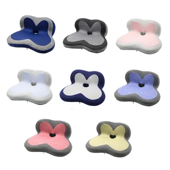 

Office Travel Chair Pads Memory Foam Seat Cushion Hollow Design Waist Pillow Slow Rebound Pressure Cushions Study Room Supplies