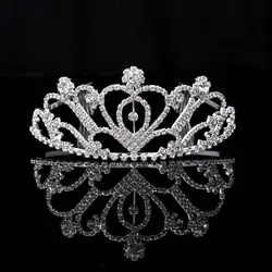 Корейская свадебная корона ручной работы со стразами прополка Серебряная корона ювелирные украшения для невесты аксессуары Женские