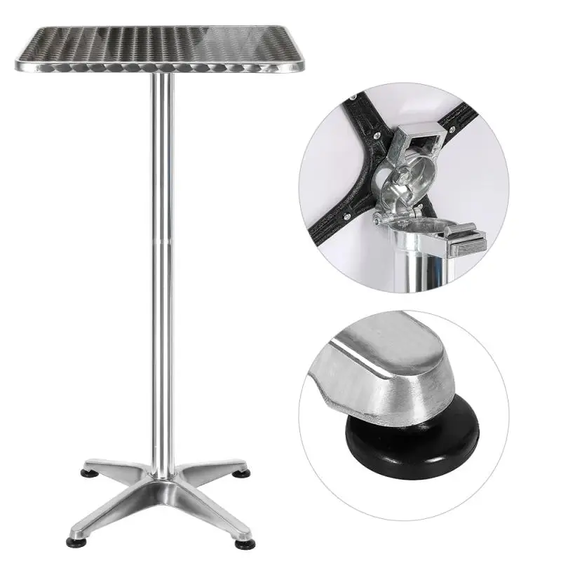 1PCS Silvery Outdoor Tables High Quality Aluminum Alloy Folding Table And Chair Set For Furniture Camping Picnics Barbecue HWC