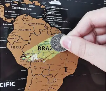 

1pcs 42x30cm Scratch Map World Travel Map Erasable Creative Home Decoration Wall Stickers Colorful Decorative Map