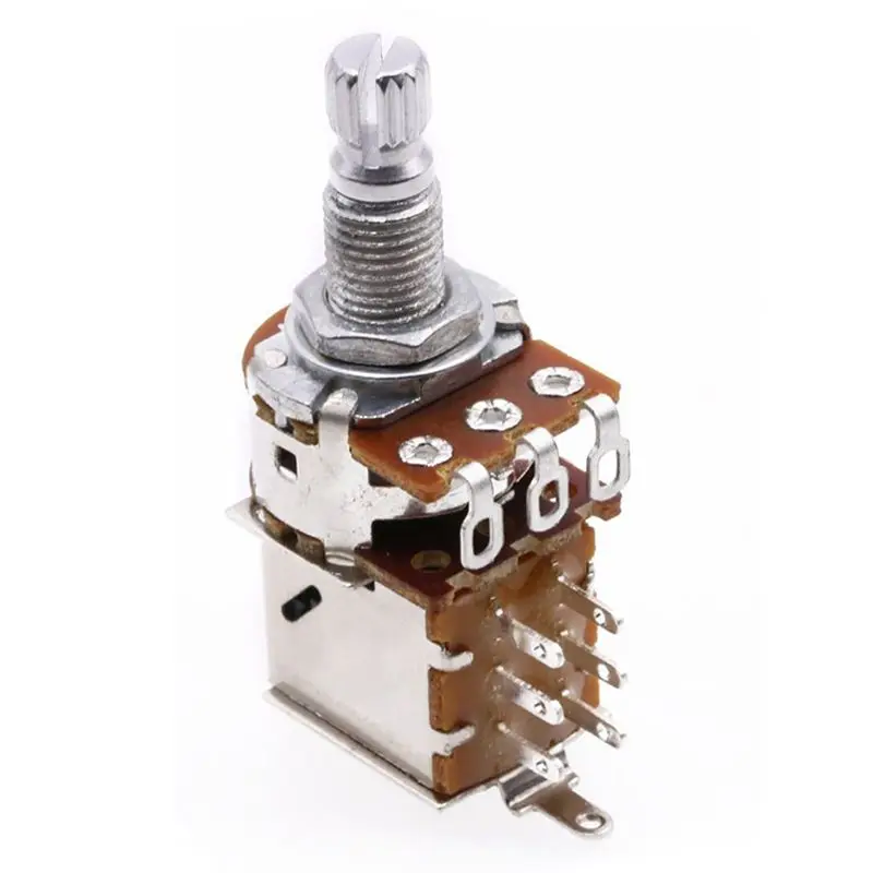 

Guitar Bass Push Pull Pot A500K Push Pull Potentiometer Volume Tone Short Split Shaft Switch Pots Pack of 3