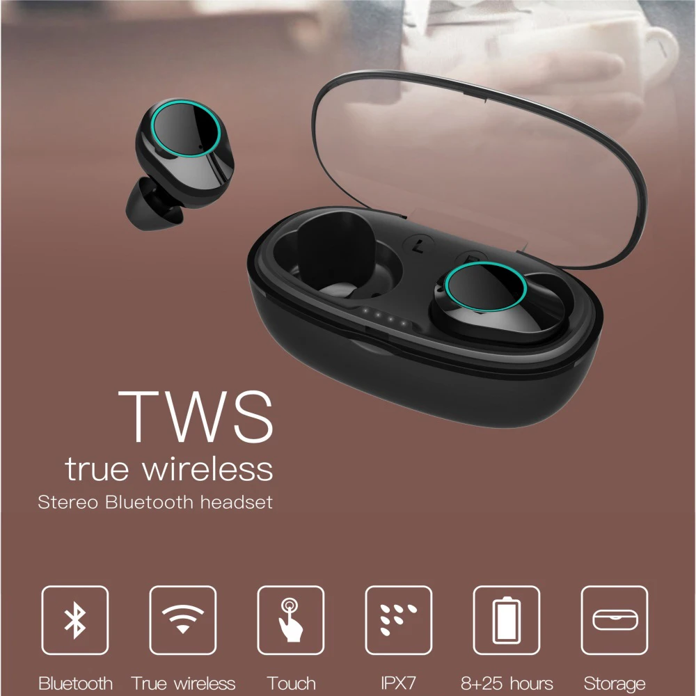 TWS Bluetooth 5 0 наушники Беспроводная стерео гарнитура с зарядной коробкой для galaxy buds