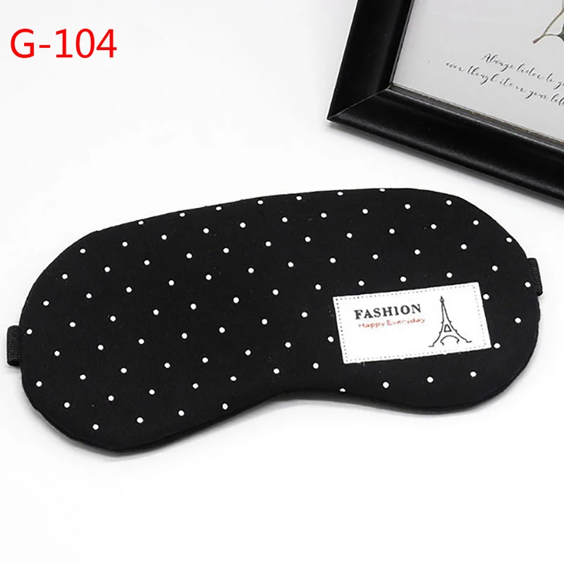 Fashion Striped Cotton Eye Cover Masks Travel Relaxing Sleeping Aid Blindfold Cartoon Sleeping Mask Eyepatch Soft Eye Sleep Mask - Цвет: 4