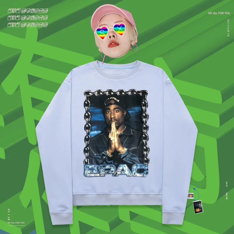 Oldschool стиль свитшоты дать приветствие бандит банды рэп 2pac круглый вырез ничего Полночь мужской хип-хоп толстовки