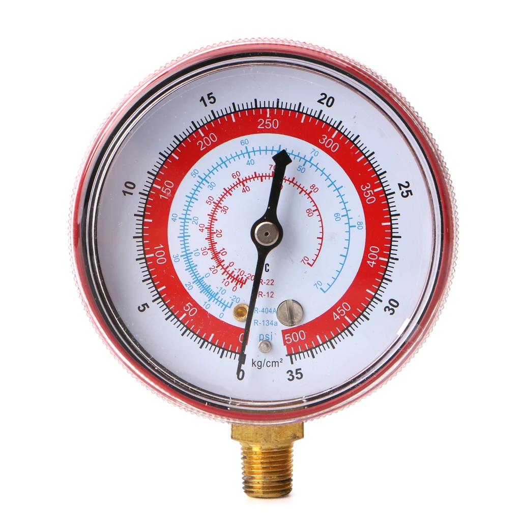 

Red Air Conditioner R404/R134A/R22 Refrigerant High Pressure Gauge PSI KPA Drop Ship Support