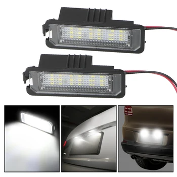 

LEEPEE 1 pair Car License Plate Light 12V For VW GTI MK4 MK5 MK6 Golf 5 Glof 6 Phaeton Signal Light