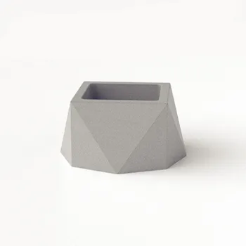 

Handmade Creative Polygon Flowerpot Silicone Concrete Mold Home Landsape Cactus Plants Pot Making Cement Planter Mould
