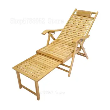 

Recliner folding lunch break siesta bed multi-function portable home elderly simple adult beach chair bamboo chair