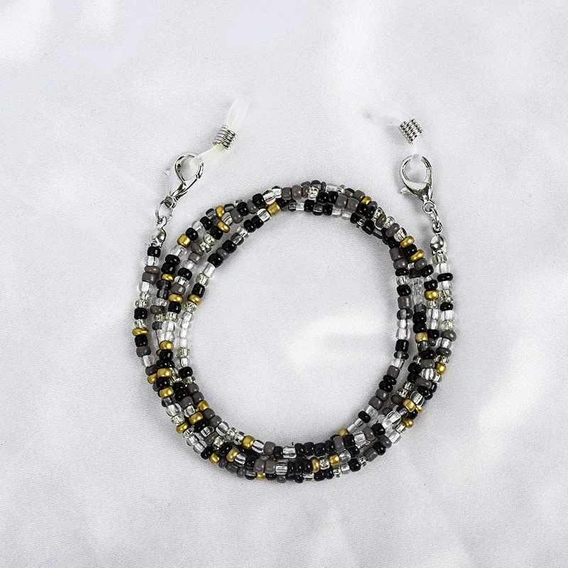 Bohemian Colored Mask Strap Beaded Glasses Chains Women Face Mask Lanyard Anti Slip Women's Neck Chain For Eyeglass Sunglasses
