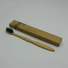 400 штук черная Бамбуковая зубная щетка деревянная зубная щетка новинка бамбуковая мягкая щетина из бамбукового волокна с деревянной ручкой SN312