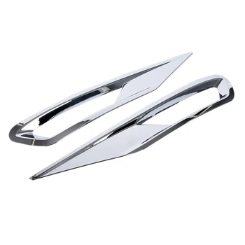 

DHBH-2Pcs Car ABS Plastic with Bright Chrome Plated Front Bumper Fog Lamp Fog Light Cover Trim Fit for Volvo XC60 2018 2019