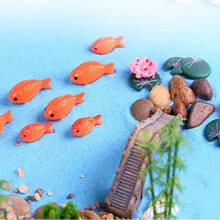 Новинка, микро Ландшафтный пруд, маленькая красная Рыбка, Средиземноморский стиль, украшение из смолы, микро ландшафтное украшение, креативное декоративное