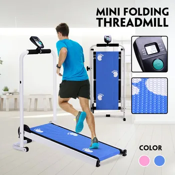 

Mechanical Foldable Treadmill LED Display Jog Space Walk Machine Aerobic Sport Fitness Equipment No Floor Space Easy Move