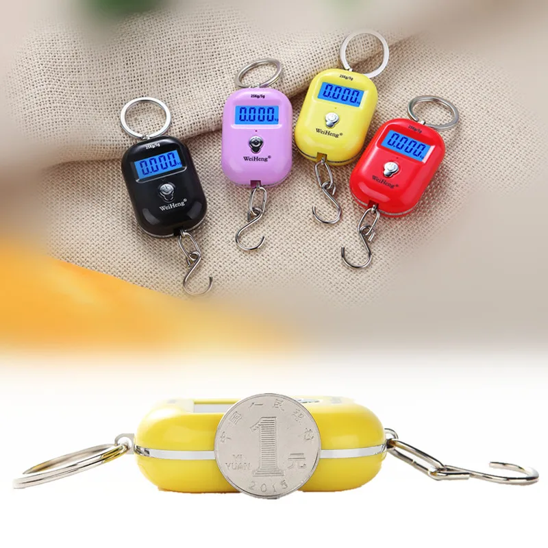 Portable Scale 25kg Digital Hanging Scale Portable Hook Scale Electronic LCD for Travel Suitcase Luggage Bag