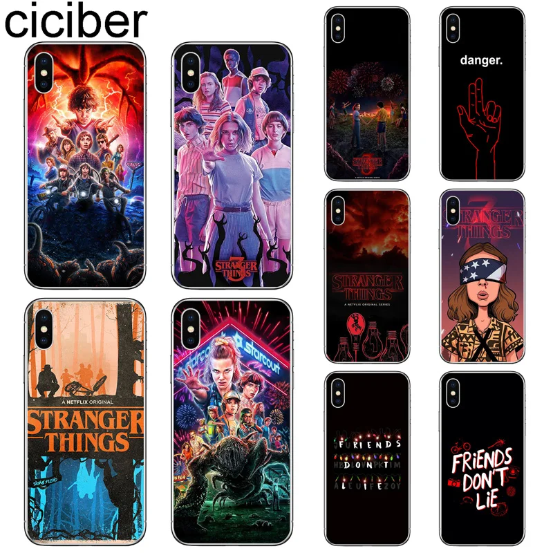 

ciciber Phone Case for Iphone 11 Pro Max X XR XS Max Soft Silicone TPU Stranger Things Cover for iphone 7 8 6 6S Plus 5S SE Capa