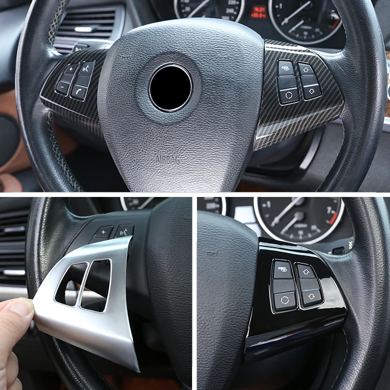 Для BMW X5 E70 2008 2009 2010 2013 автомобильный карбоновый стиль интерьер Рулевое колесо