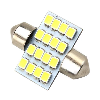 

LEEPEE DC 12V 3528 31mm Dome Car styling Car Reading Light 16SMD Car Licence Plate Light