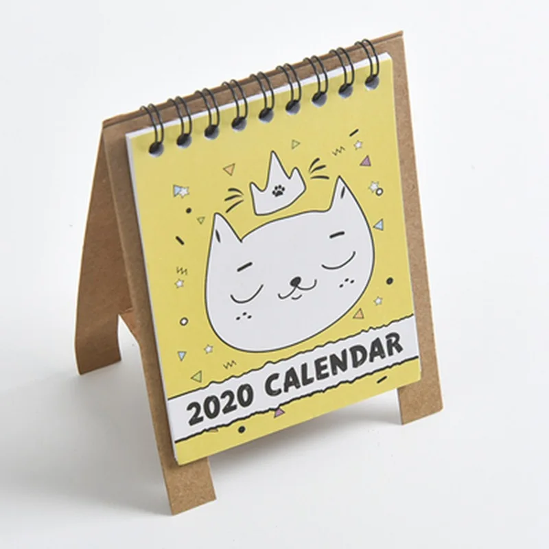 Design 3 as photo Kawaii Мультфильм мини настольный бумажный Настольный календарь двойной ежедневный планировщик годовой Органайзер дня офиса школьные принадлежности - Цвет: Design 3 as photo