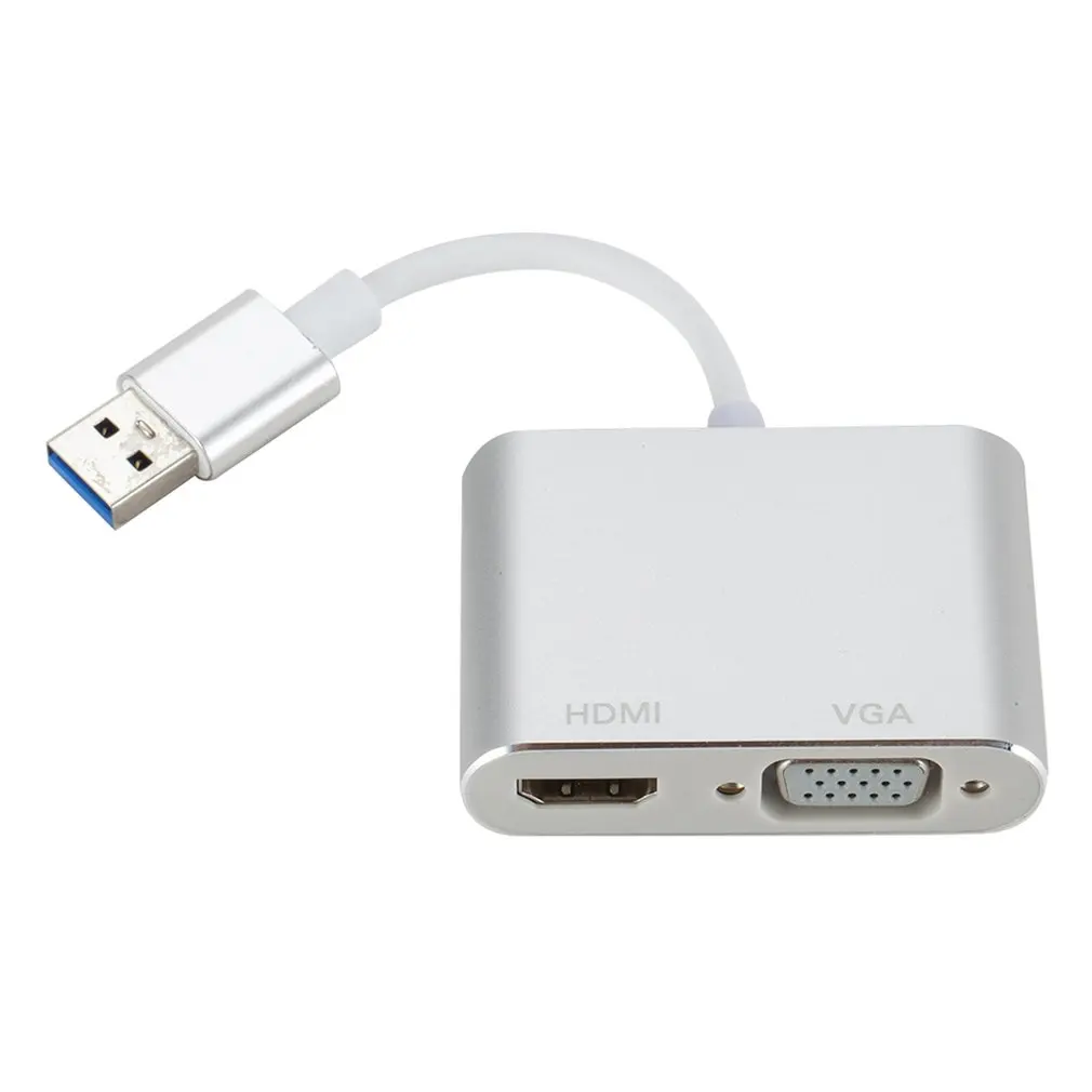  USB3.0 a HDMI Vga 4K HD 1080P Multi-Display 2-in-1 USB per convertitore di HDMI Audio Video Cable P