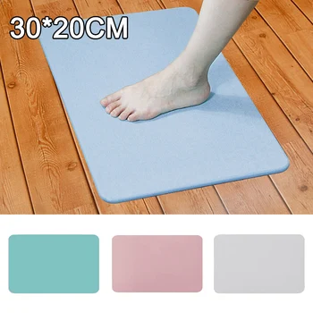 

Diatomite Japan Style Diatomaceous Bath Mat Non-slip Bathroom Mat Strong Water Absorption Pad 30*20cm