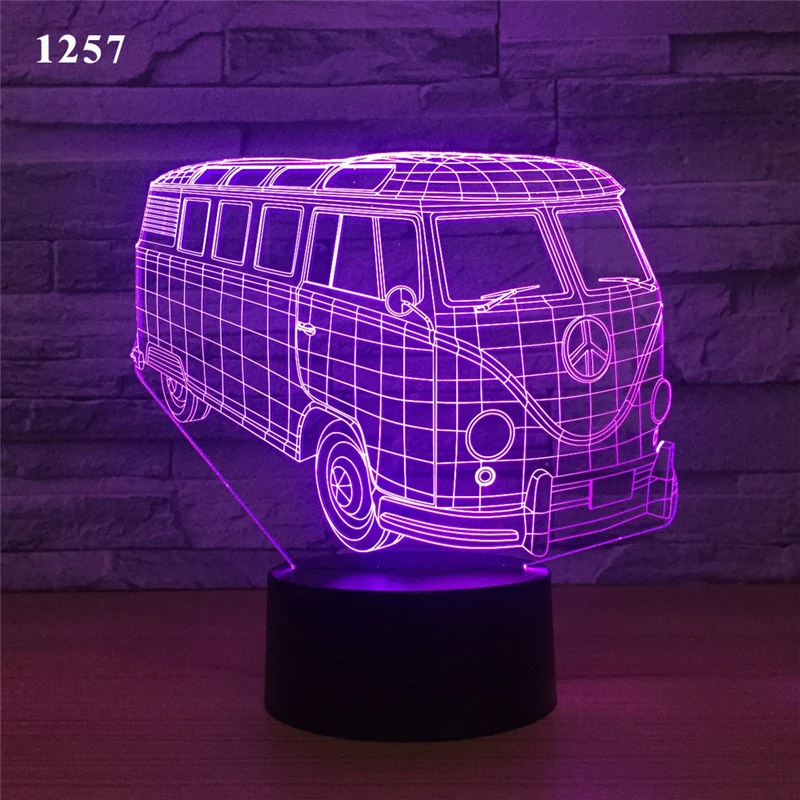 87 Поезд 3D Ночник Новинка СВЕТОДИОДНЫЙ грузовик Автоцистерна модель светодиодный ночник домашний деко RGB настольная лампа ребенок друг день рождения Рождественский подарок - Испускаемый цвет: 87
