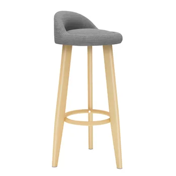 

Solid wood bar stool wooden chair table and high modern minimalist