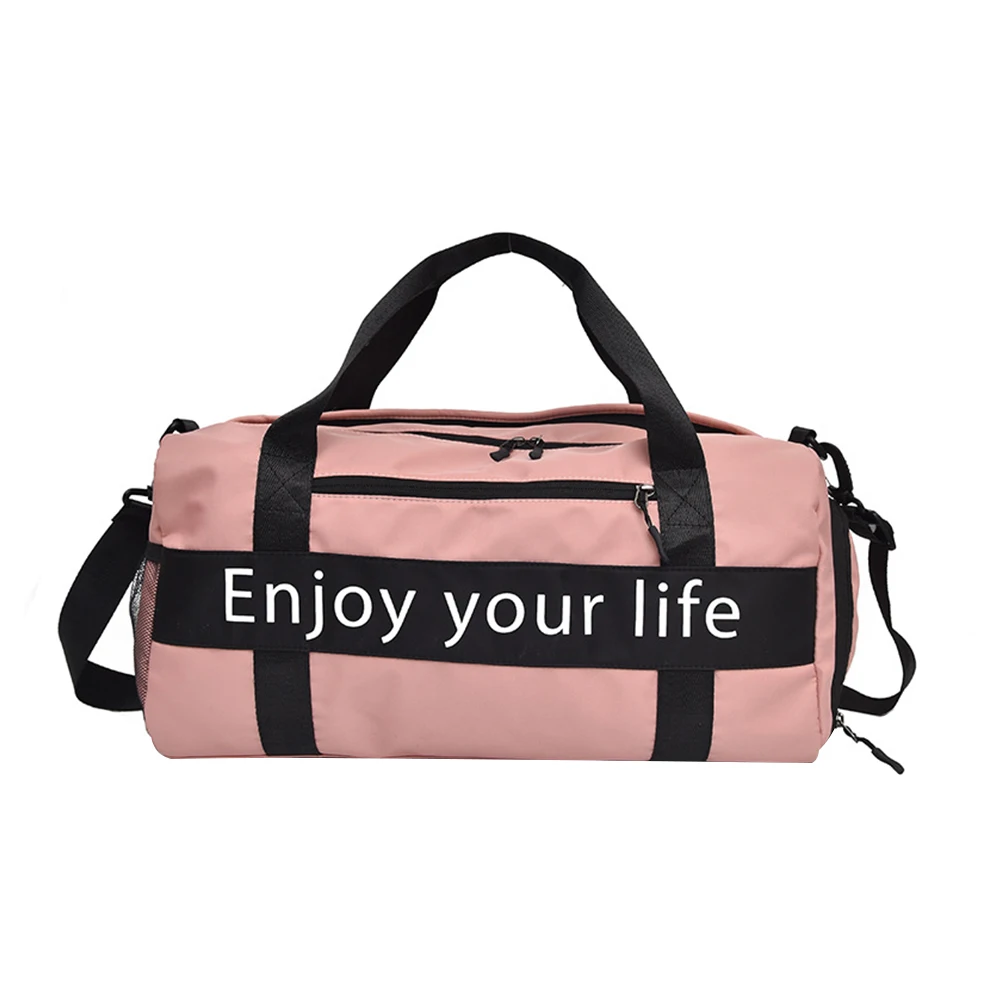 Для мужчин и женщин портативный съемный независимый чехол для обуви Йога путешествия регулируемый ремень водонепроницаемый молния сумка для спортзала на открытом воздухе - Цвет: Розовый
