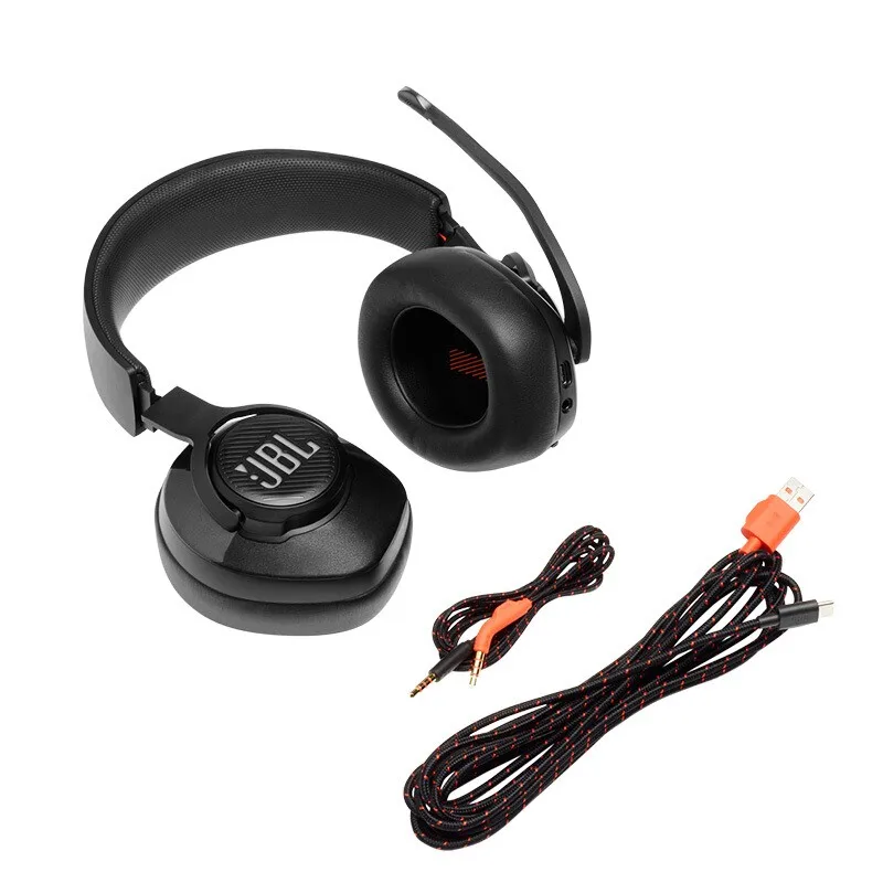 JBL Quantum 400 USB over ear gaming headset with game chat dial