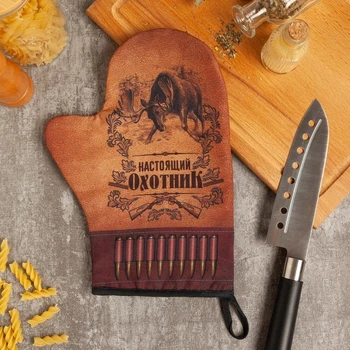 

Mitten potholder "Hunter" 20x28cm, 35% c / l, 65% polyethylene, batting 250g / m2 4887113