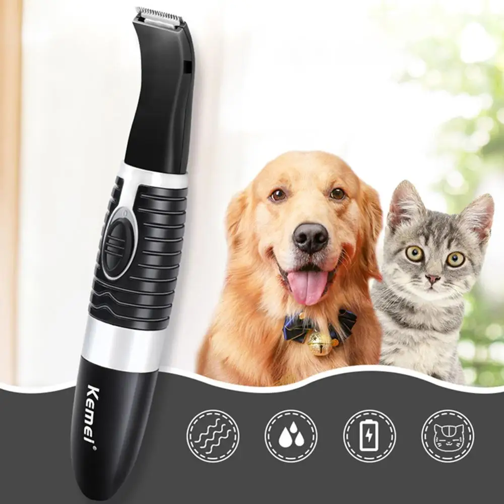 

KEMEI KM-5002 Pets Hair Clippers Dog Hair Shaver Grooming Kit AA Battery Shaver with Guide Comb