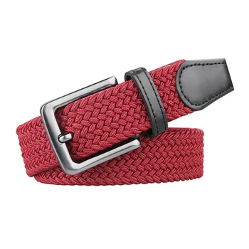 

Fashion The Newest Luxury Gentleman BeltWithout Holes Men's Elastic Belt 8 Colors to Choice Stretch Woven Canvas Belt Pants