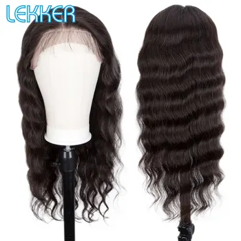 

Lekker Brazilian Remy 13x4 Lace Front Human Hair Wigs Side Lace Wig Body Wave Human Hair Wigs Pre Plucked With Baby Hair