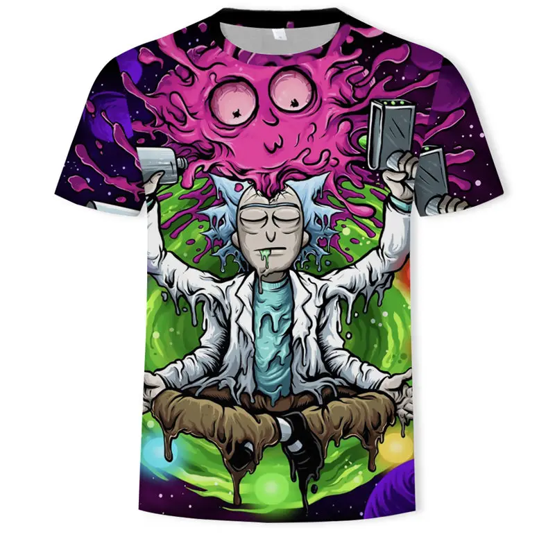 

Hot-sale Tshirt Rick and Morty Printed 3D t shirt Men Summer Anime Short Sleeve t shirt funny Tops&Tees Play Drop Ship