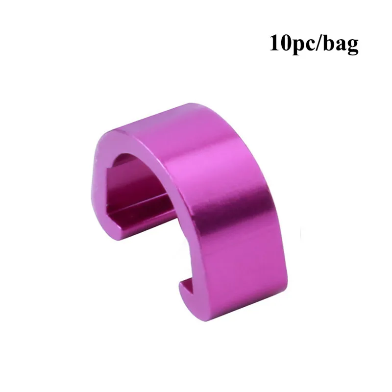 10pcs Bicycle c Buckle U-shaped Line Buckle Aluminum alloy Brake Cable Sets Pipe Deduction Durable Bike Disc Transmission Clamp