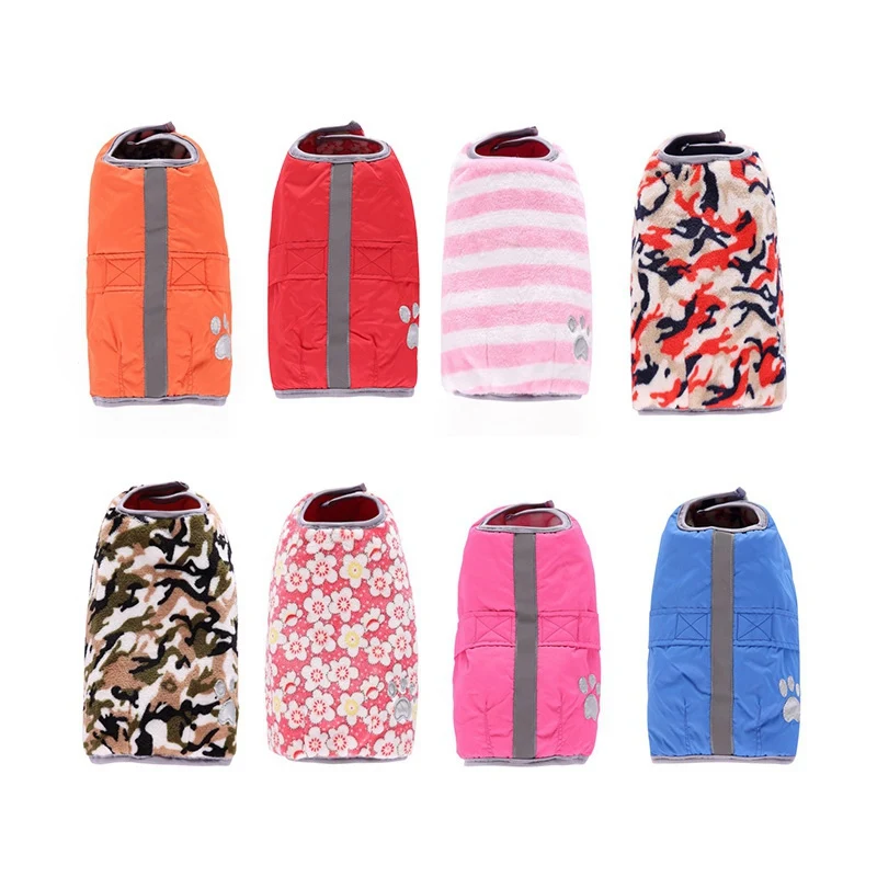 

Pet Reflective Coat Warm Dog Double Sided Clothes Windproof Winter Pet Dog Coat Jacket Padded Clothes Puppy Outfit Vest